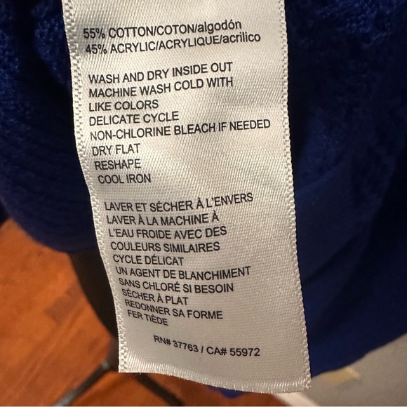 Rafaella Sapphire Blue Tie Front Knit Top | Size M | NWT - Picture 14 of 15